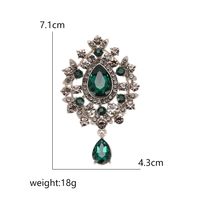 Lady Water Droplets Alloy Inlay Glass Women's Brooches main image 2