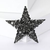 Lady Pentagram Alloy Inlay Artificial Diamond Women's Brooches main image 2
