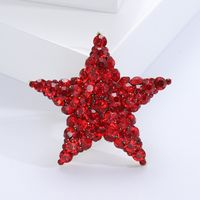Lady Pentagram Alloy Inlay Artificial Diamond Women's Brooches main image 4