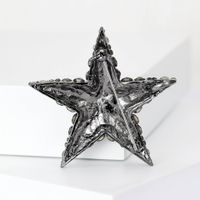 Lady Pentagram Alloy Inlay Artificial Diamond Women's Brooches main image 5