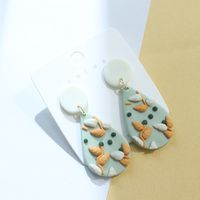 1 Pair Retro Water Droplets Soft Clay Handmade Women's Drop Earrings sku image 5