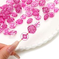 1 Set Arylic Rose Flower Rhombus Beads main image 4