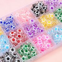 2 Pieces 13mm Hole 1~1.9mm Glass Star Beads main image 1