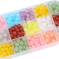 30pcs 8 * 6mm 8 * 7mm Hole 1~1.9mm Glass Solid Color Beads main image 1