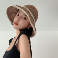 Women's Vintage Style Color Block Curved Eaves Bucket Hat main image 4