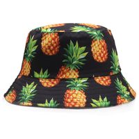 Unisex Basic Pineapple Flat Eaves Bucket Hat main image 3