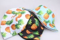 Unisex Basic Pineapple Flat Eaves Bucket Hat main image 4