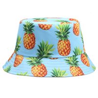 Unisex Basic Pineapple Flat Eaves Bucket Hat main image 2