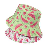 Unisex Cute Watermelon Flat Eaves Bucket Hat main image 1