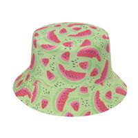 Unisex Cute Watermelon Flat Eaves Bucket Hat sku image 1