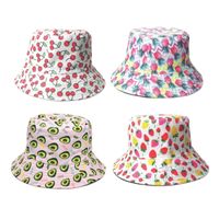 Unisex Cute Fruit Flat Eaves Bucket Hat main image 5