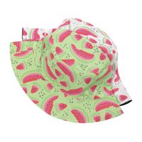 Unisex Cute Watermelon Flat Eaves Bucket Hat main image 3