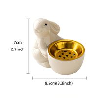 Cute Rabbit Ceramics Incense Burner sku image 3