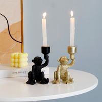 Vintage Style Monkey Resin Candlestick main image 6