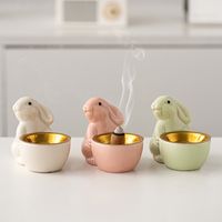 Cute Rabbit Ceramics Incense Burner main image 4