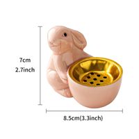 Cute Rabbit Ceramics Incense Burner sku image 2