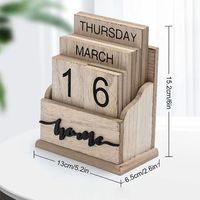 Retro Number Pineapple Density Plate Desk Calendar Ornaments sku image 4