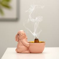 Cute Rabbit Ceramics Incense Burner main image 3