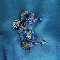 Chinoiserie Cool Style Dragon Alloy Plating Unisex Brooches sku image 7