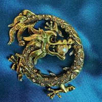 Chinoiserie Cool Style Dragon Alloy Plating Unisex Brooches sku image 4