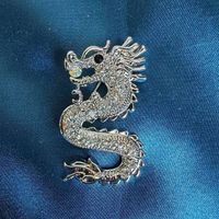Chinoiserie Cool Style Dragon Alloy Plating Unisex Brooches sku image 3