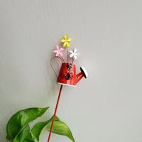 Pastoral Bucket Heart Shape Flower Wood Metal Flower Arrangement sku image 5