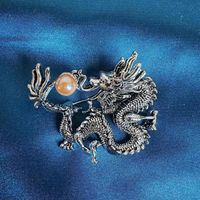Chinoiserie Cool Style Dragon Alloy Plating Unisex Brooches sku image 9