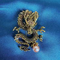 Chinoiserie Cool Style Dragon Alloy Plating Unisex Brooches sku image 17