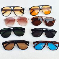 Ig Style Streetwear Solid Color Pc Resin Oval Frame Full Frame Women's Sunglasses main image 1