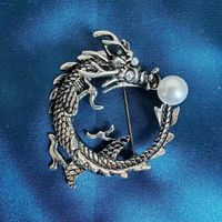 Chinoiserie Cool Style Dragon Alloy Plating Unisex Brooches sku image 18