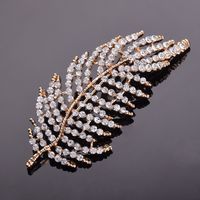 Elegant Leaf Alloy Women's Brooches sku image 1