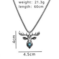 Elegant Simple Style Deer Alloy Acrylic Unisex Pendant Necklace sku image 1