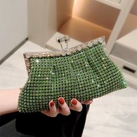 Dark Green Green Gold Polyester Solid Color Evening Bags main image 1