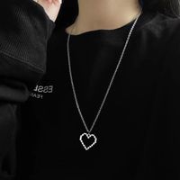 Simple Style Heart Shape Alloy Unisex Pendant Necklace main image 3