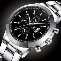 Décontractée Entreprise Géométrique Boucle Déployante Quartz Hommes De Montres main image 9