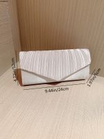 Women's Rhinestone Solid Color Classic Style Square Flip Cover Evening Bag main image 2