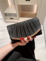 Women's Rhinestone Solid Color Classic Style Square Flip Cover Evening Bag main image 8