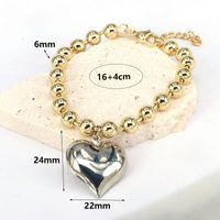 Vintage Style Simple Style Heart Shape Copper Plating 18k Gold Plated Bracelets main image 2