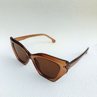 Ig Style Simple Style Solid Color Pc Resin Cat Eye Full Frame Women's Sunglasses main image 3