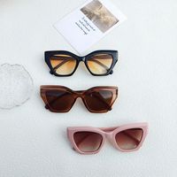 Ig Style Simple Style Solid Color Pc Resin Cat Eye Full Frame Women's Sunglasses main image 5