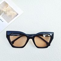 Ig Style Simple Style Solid Color Pc Resin Cat Eye Full Frame Women's Sunglasses sku image 1