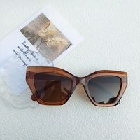 Ig Style Simple Style Solid Color Pc Resin Cat Eye Full Frame Women's Sunglasses sku image 2