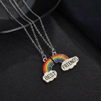 Ig Style Simple Style Letter Rainbow Alloy Enamel Women's Pendant Necklace main image 3