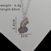 Ig Style Simple Style Letter Rainbow Alloy Enamel Women's Pendant Necklace main image 2