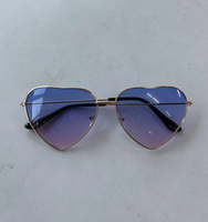 Sweet Simple Style Color Block Gradient Color Ac Heart Shape Full Frame Women's Sunglasses sku image 2