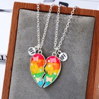 Casual Cute Heart Shape Butterfly Alloy Wholesale Pendant Necklace main image 5