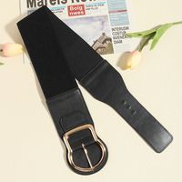 Business Simple Style Geometric Pu Leather Alloy Women's Leather Belts main image 8