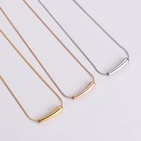 Stainless Steel 18K Gold Plated Rose Gold Plated Simple Style Geometric Pendant Necklace main image 3