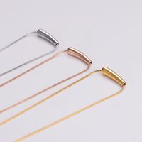 Stainless Steel 18K Gold Plated Rose Gold Plated Simple Style Geometric Pendant Necklace main image 5