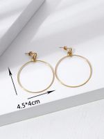 1 Pair Vintage Style Simple Style Water Droplets Plating Inlay Stainless Steel Turquoise 18K Gold Plated Drop Earrings Ear Studs main image 3